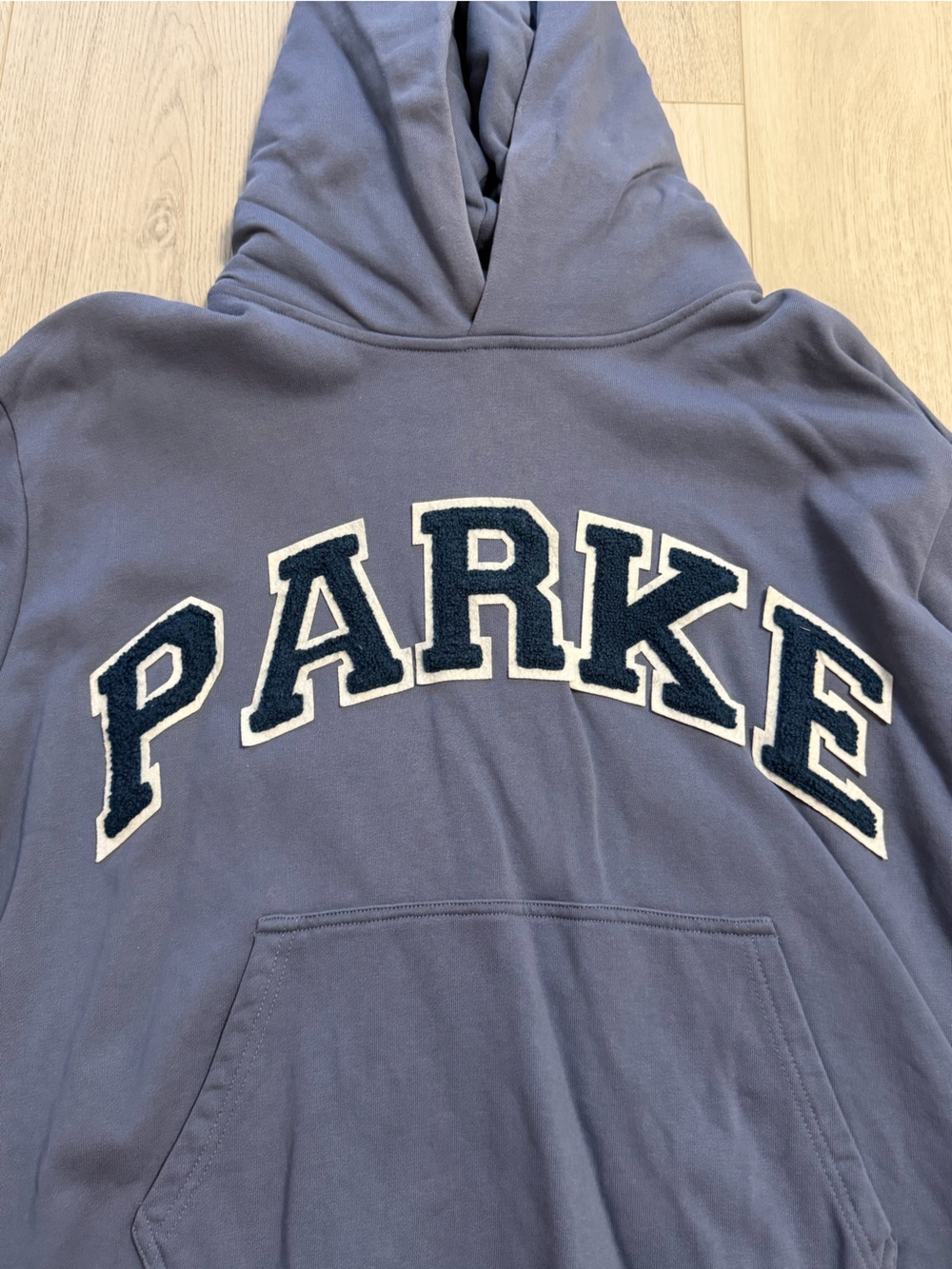 Parke sweatshirt blue with denim patch - Picture 2 of 7